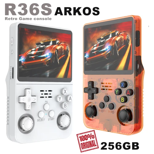 Imagen 1 del producto Consola de juegos portátil retro R36S, más de 60000 juegos precargados, Linux de código abierto, reproductor de bolsillo portátil, 64G/128G/256G, el mejor regalo