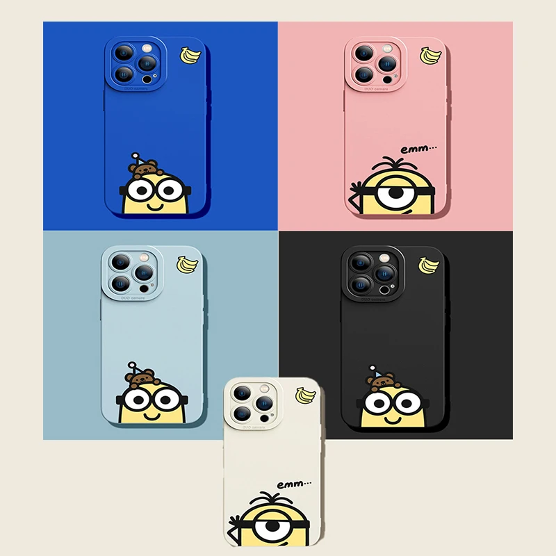 

Despicable Me Minion IPHONE15/14/13/12 New Mobile Phone Case Protect Soft Shell Kawaii Cartoon Creative Gift