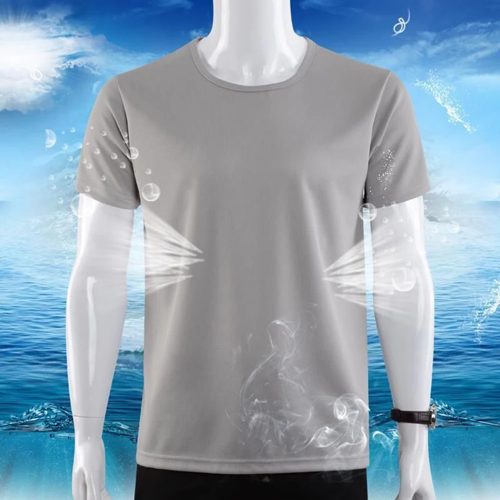 تي شيرت رياضي عالي الجودة مقاوم للبقع تي شيرت بسيط للشارع قابل للتنفس مقاوم للماء للربيع والصيف