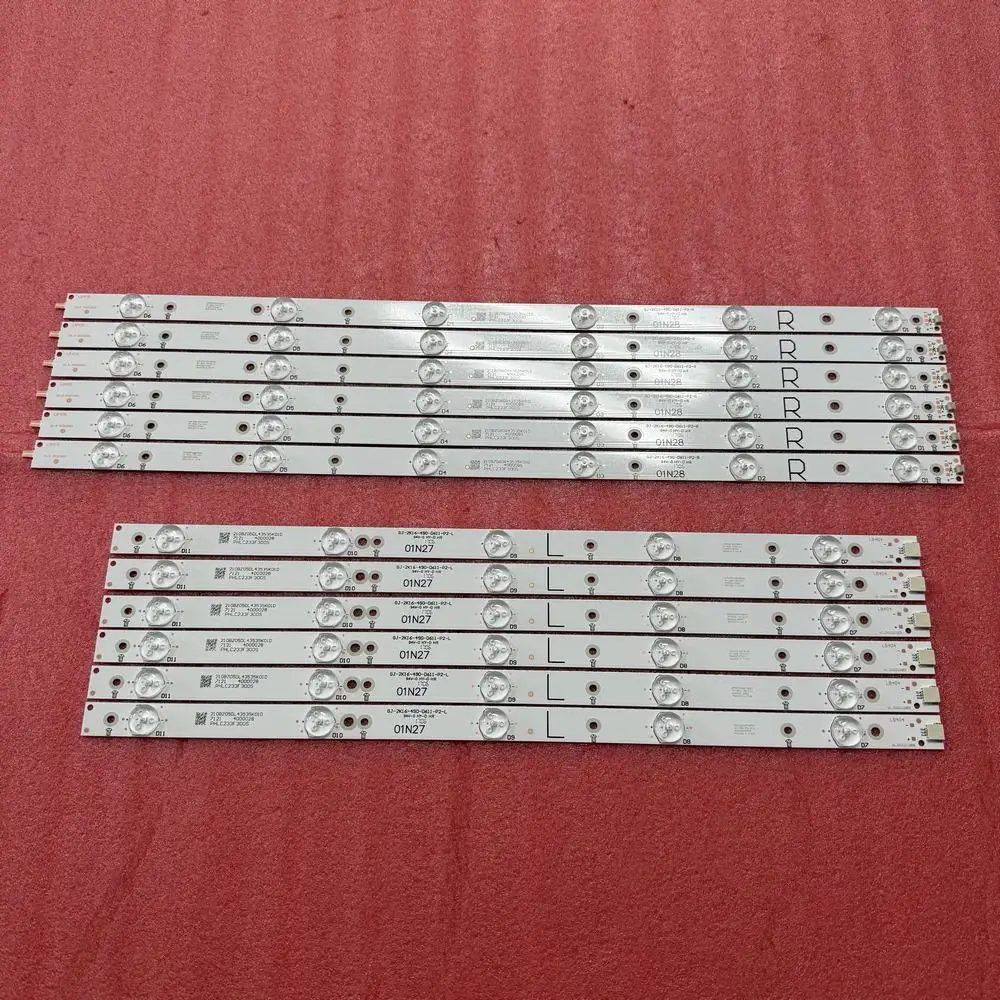 New LED strip(12) for 49PUT4900 49PFS5301 49PUF6701 EVTLBM490E0601-AK-3 R EVTLBM490E0501-AJ-3 L 01N27 01N28 LBM490E0601
