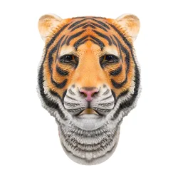 Deluxe Tiger Face Cover Latex Tiger Headgear Cosplay Costumes Accessory Tiger Head Decor For Carnival Masquerade Cosplay