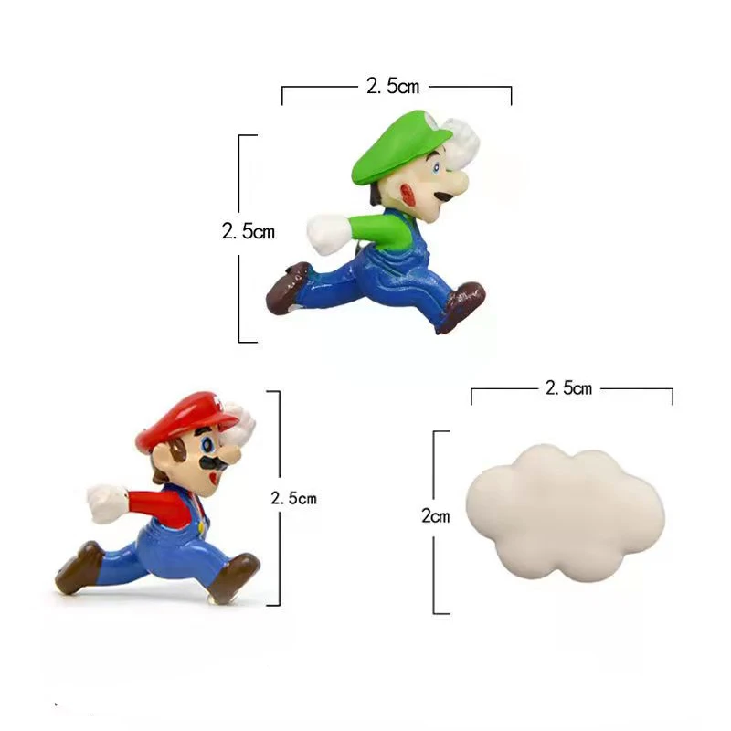 Super Ma Bros DIY Fridge Scene 3D Magnets Refrigerator Decoration Bullet Mushroom Turtle Wall Sticker Set Home Collection Gift