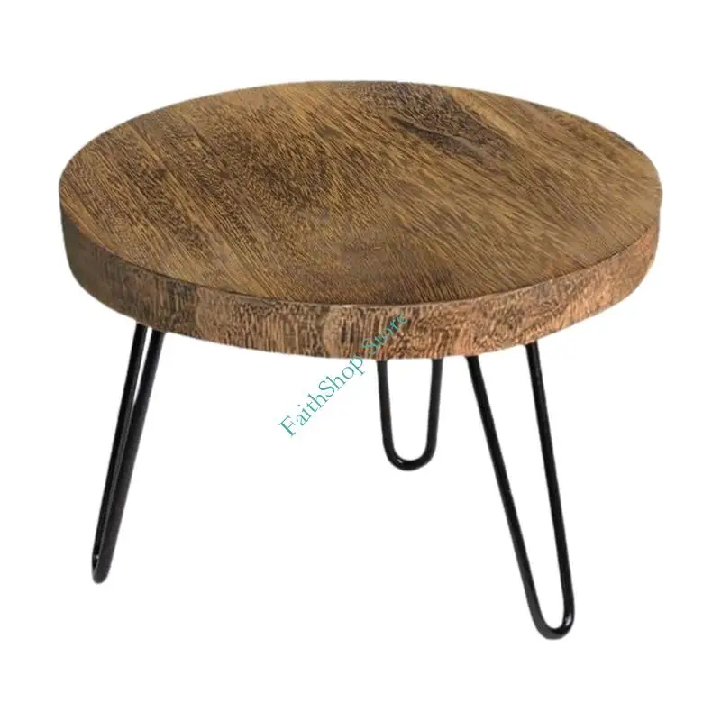 

Деревянная подставка для растений, текстура натурального дерева, прочная конструкция для надежной поддержки цветочного горшка в