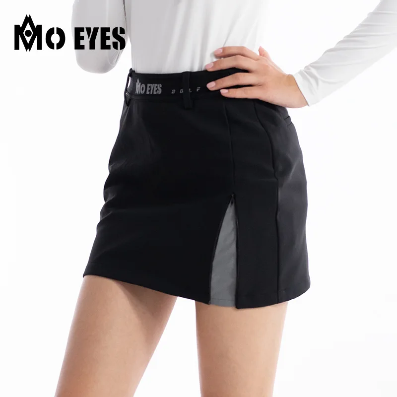

MO EYESGolf-style short skirt for women - A flared skirt with elastic rubber waistband. Classic and versatile full-length skirt.