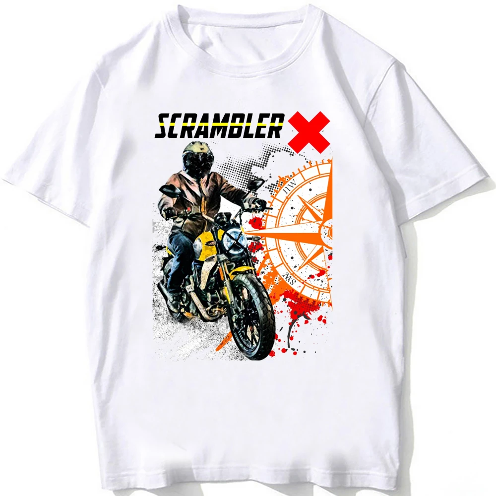 Scrambler 1200X Superbike T-Shirt Men Short Sleeve Hip Hop Sport Boy Casual White Tshirt GS Adventure Motorcycle Riding Tees