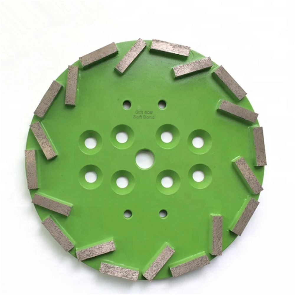 

GD95 Diamond Abrasive Grinding Disc 10 Inch Grinding Plate Polishing Pads with 20 Segments for Concrete Terrazzo Floor 3PCS