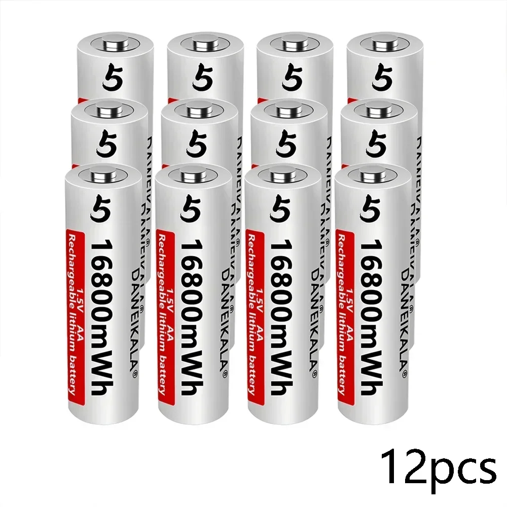 AA-batterij 1,5 V Li-ion AA oplaadbare batterijen Hoge capaciteit 16800 mWh voor afstandsbediening Speelgoedbatterij Licht Snel opladen
