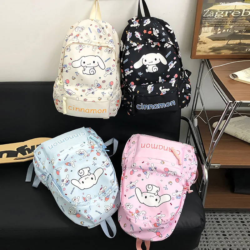 

Kawaii Sanrios Anime Kuromi Schoolbag Cinnamoroll Cartoon Versatile Large Capacity Casual Backpack Breathable Travel Bag Gift