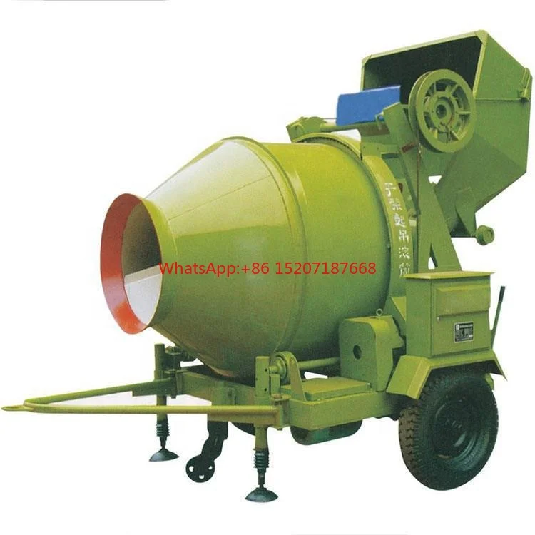 Self Loading Mobile Concrete Mixer Machine With Towable Wheels