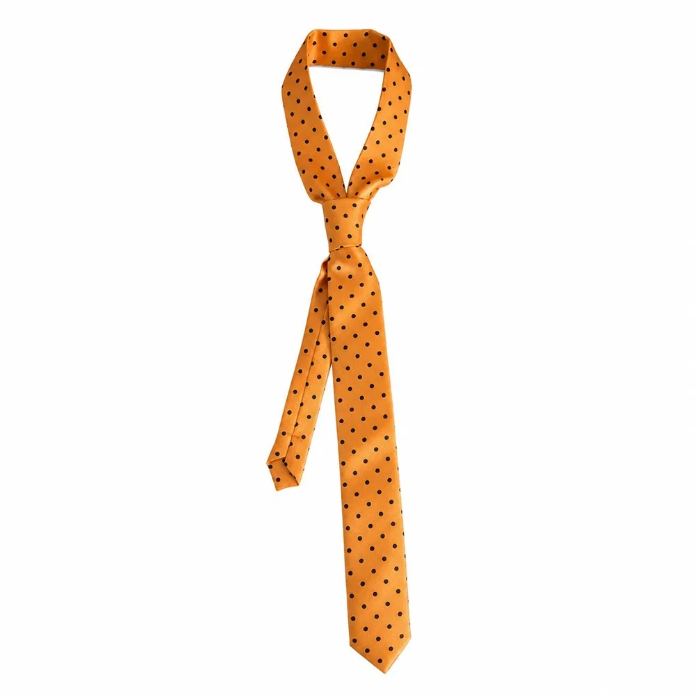 

Y2K Vintage Polka Dot Necktie 150cm Silk Polka Dot Scarf Elegant Polka Dot Belt for Women