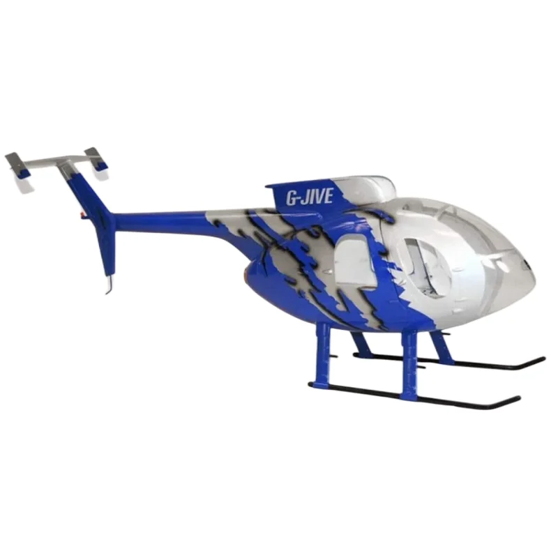 470 Size MD500E RC Helicopter Scale Fuselage Glass Fiber Shell with Pointed Nose Cover