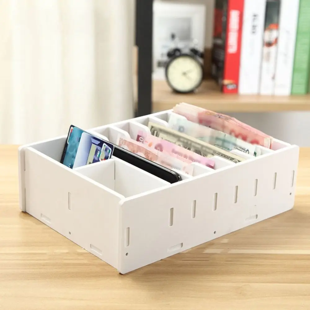 Scatola di immagazzinaggio del cambio del Desktop scatola di immagazzinaggio del cassetto del cassiere della moneta scatola del vassoio del