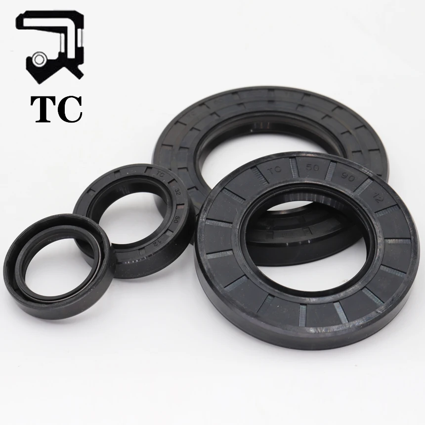 Tc tg4 58mm 60mm id schwarzer Nitril kautschuk nbr doppelt gerillt u Lippen Feder dichtung Ring dichtung Radial welle Skelett Öl dichtung