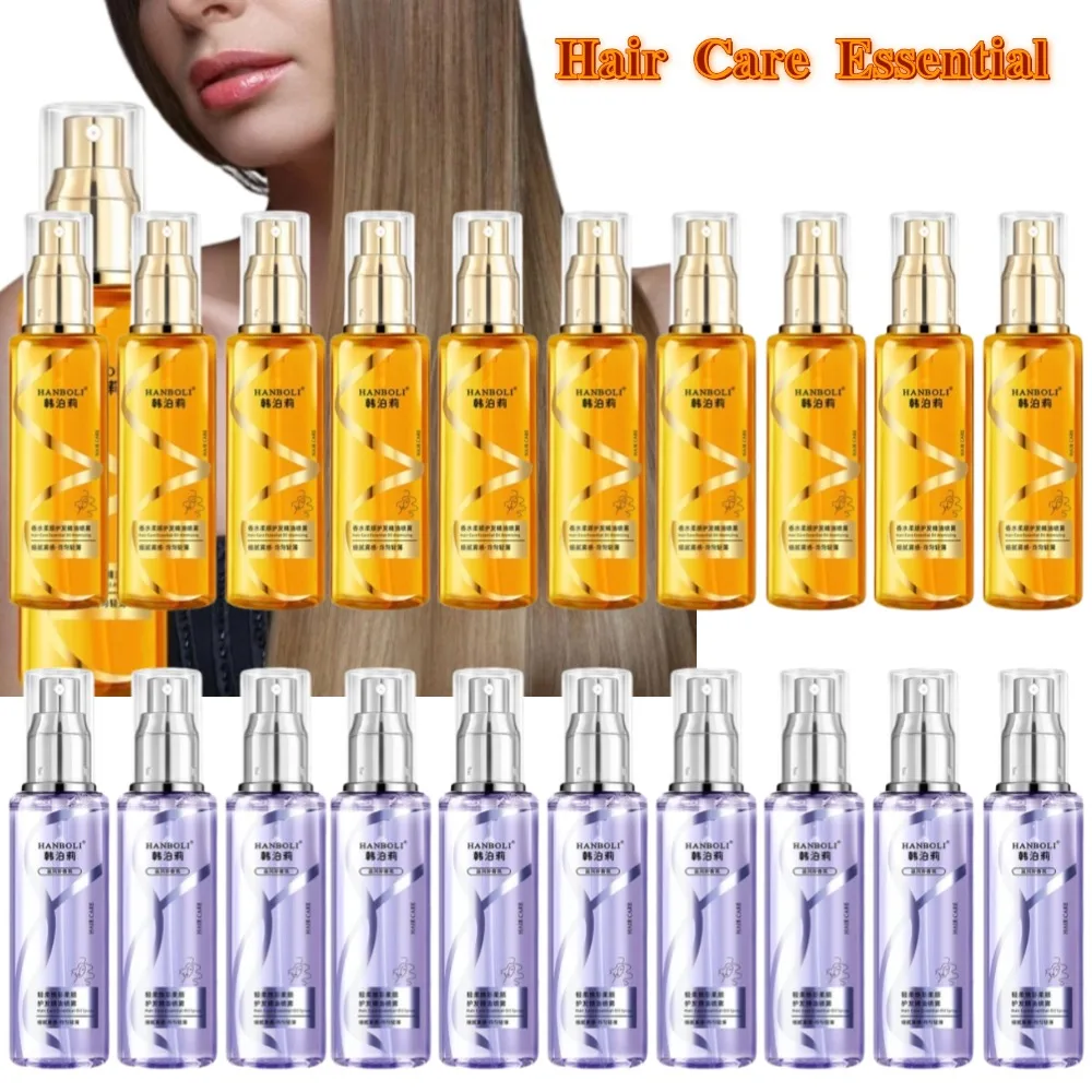 

10pcs Hair Essential Oil Spray Long-lasting Light Soft Essential Oil Spray For Dry Frizzy Hair Leave-in Anti-static Hair Care