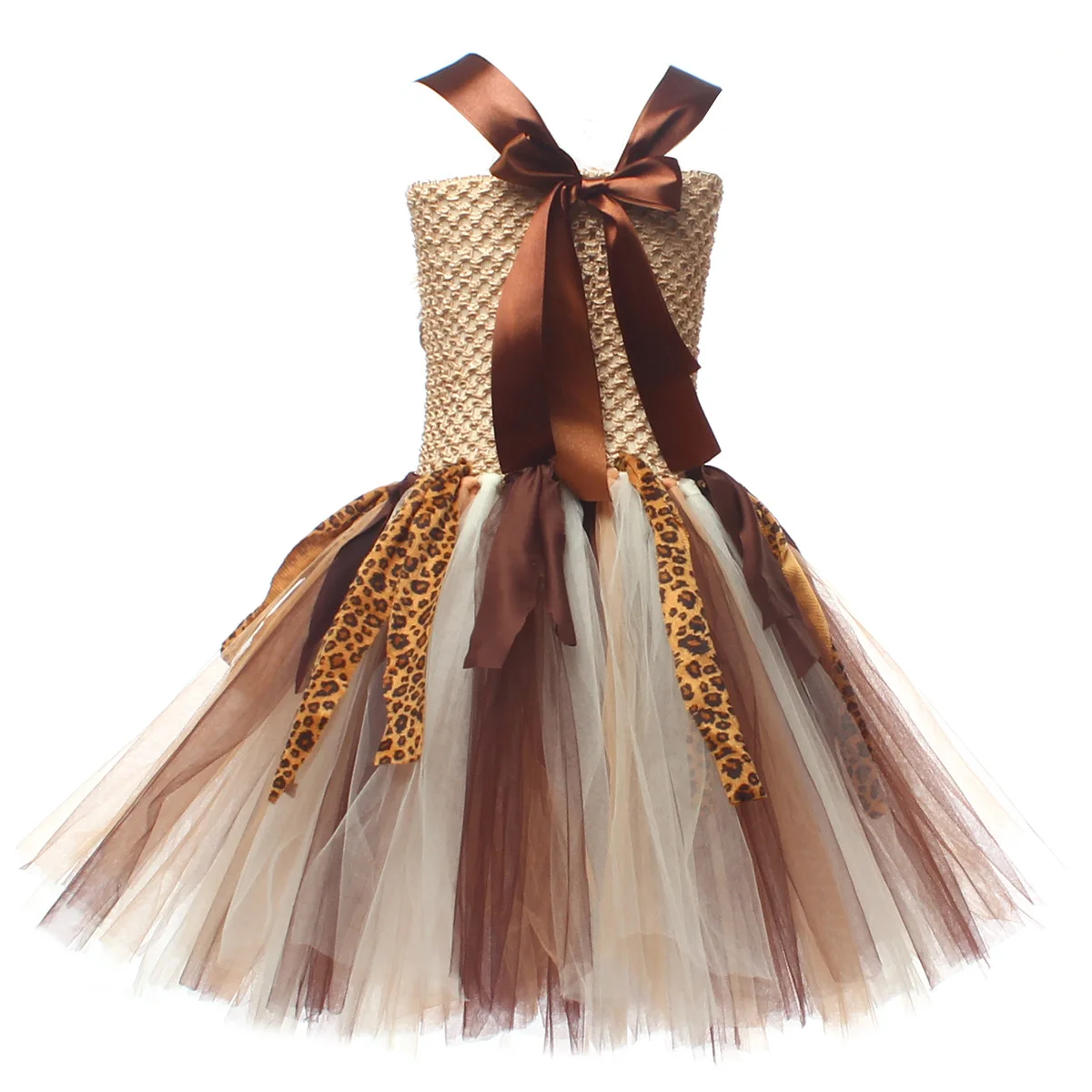 洞窟少女コスチューム 女の子用 ワイルドマンコスプレ 誕生日 ジャングルカーニバルパーティードレス ファンシーチュチュ衣装 ハロウィンチュチュドレス