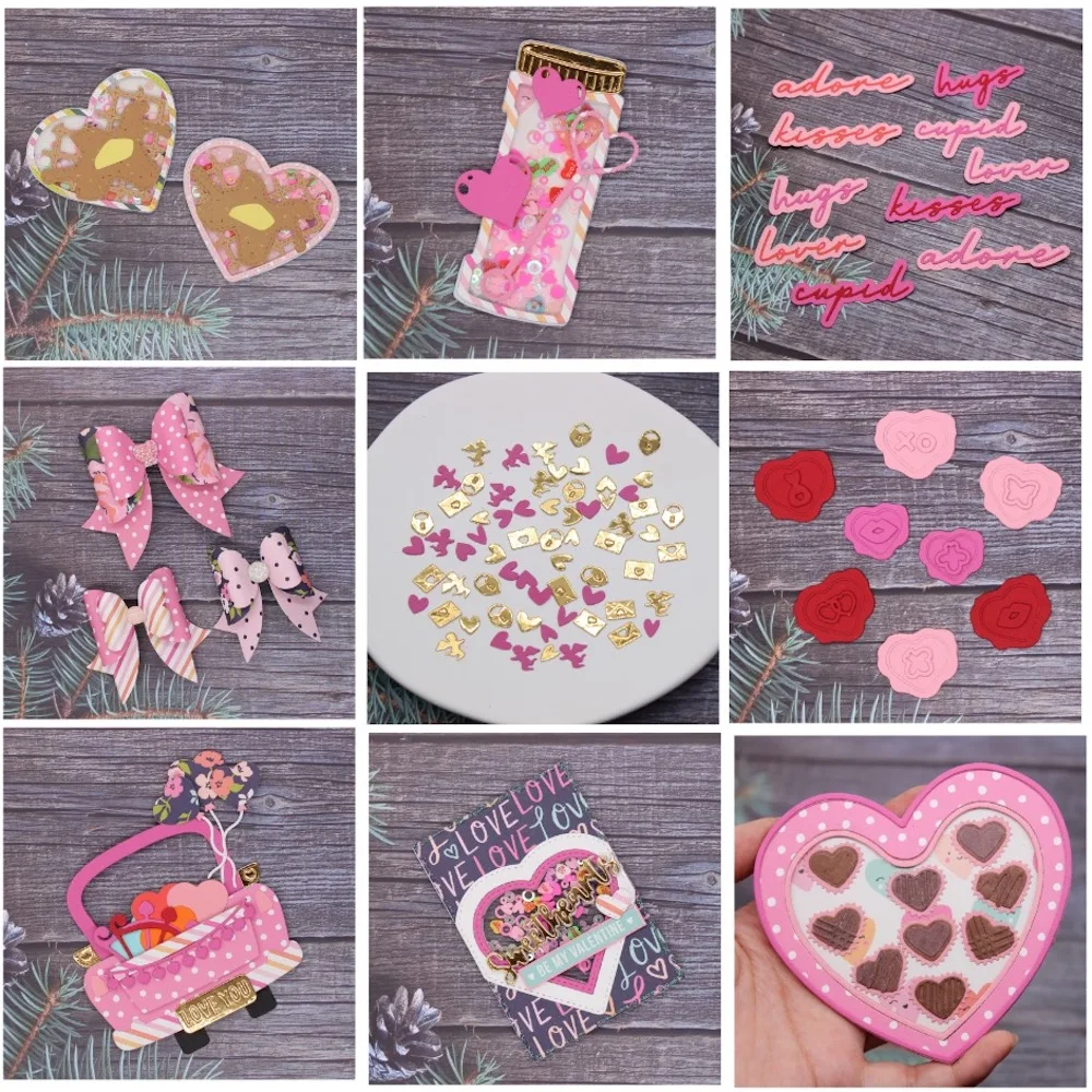 YPP crafr November Valentine Bundle Metal Cutting Dies Stencils for DIY Scrapbooking Decorative Embossing DIY Paper Cards