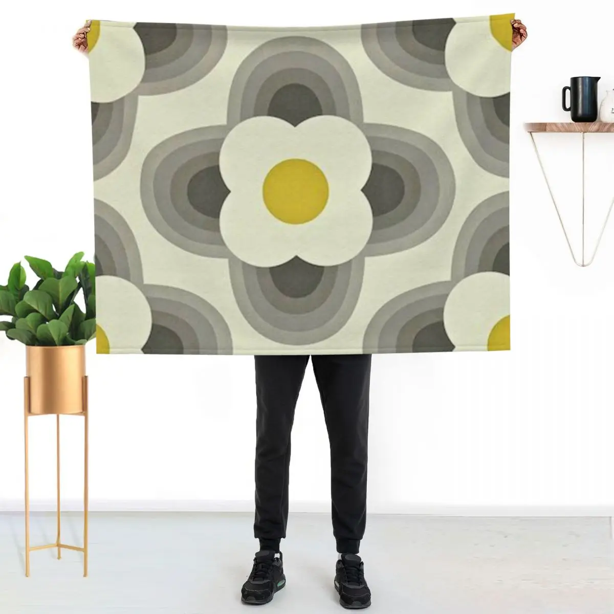 orla kiely striped petal,kiely pattern, orla kiely design, Throw Blanket Travel christmas gifts Moving Flannel Blankets