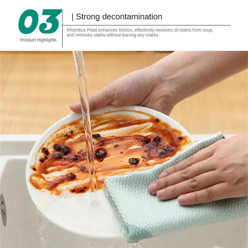 Glass Cleaning Cloth Microfiber Rag Anti-Grease Fish Scale Wipe Efficient Washing Rags no trace reusable For Windows Car Glass