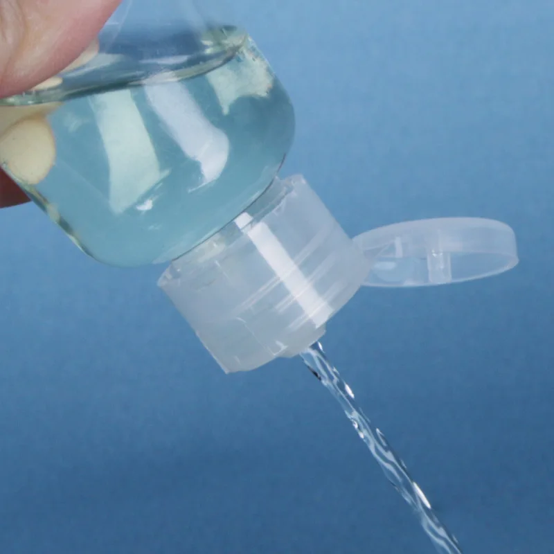 50 قطعة 10/20/30 مللي زجاجات بلاستيكية صغيرة شفافة PET أغطية قلابة حاوية السفر لوشن مكيف الشامبو