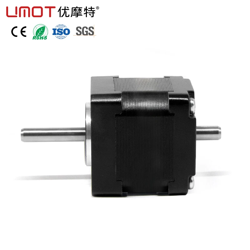 

Двухвальный шаговый двигатель UMOT Nema14 35X38,5 мм 1,8 ° DC1.0A 250mN.m 2-фазный для высокоточного позиционирования для 3D-принтера