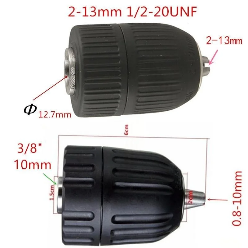 Drill Keyless Chuck 3/8-24UNF Replace for MAKITA HP343 DF347D DDF343 8281DW 8271DW 6281DW 6261D 6281D 6280D 6270D 6271D 6271DW