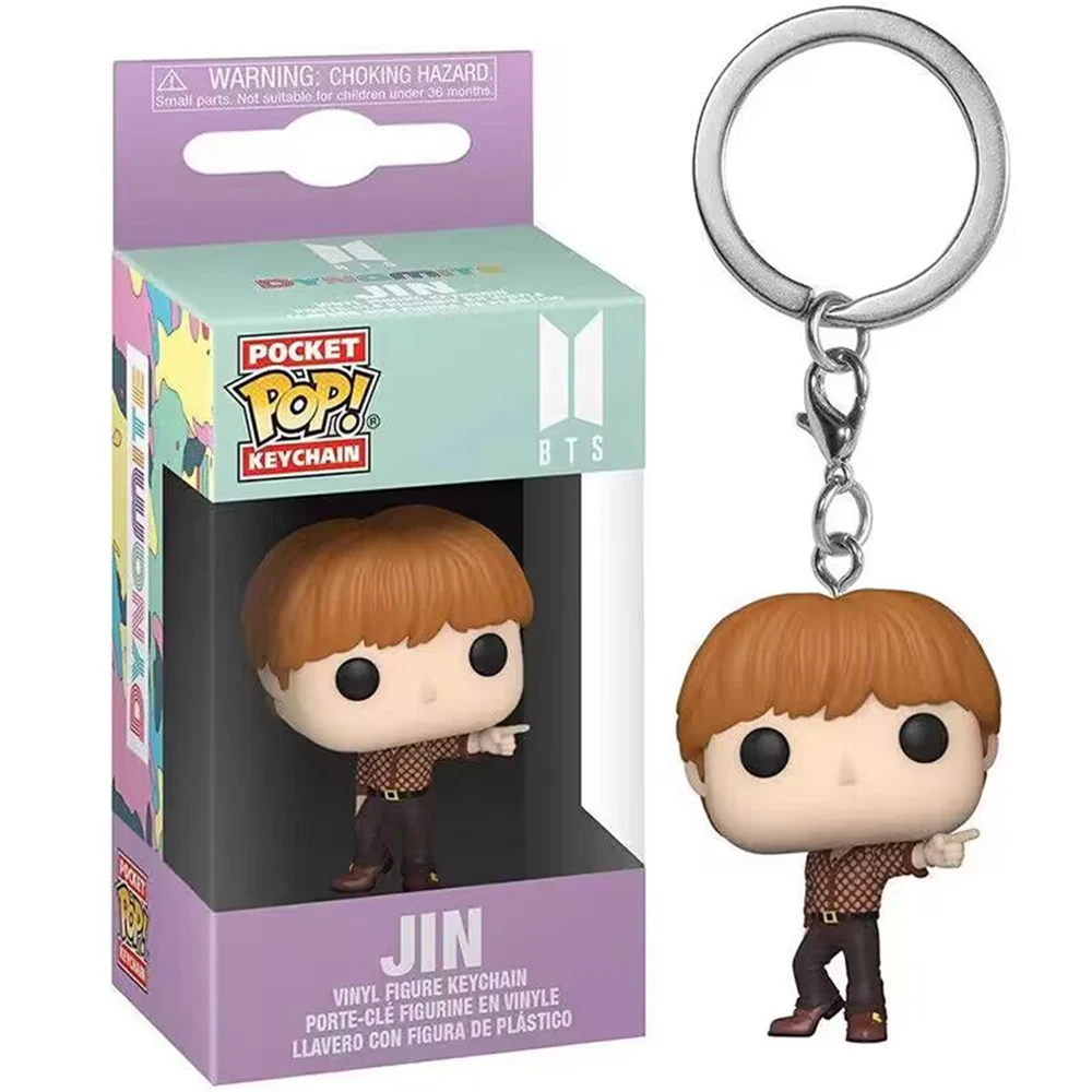 LLavero de bolsillo POP de juguete para hombre, equipo RM SUGA JUNG KOOK JIMIN Jin V J-HOPE, llavero Pop de bolsillo, colección de figuras de vinilo, Juguetes