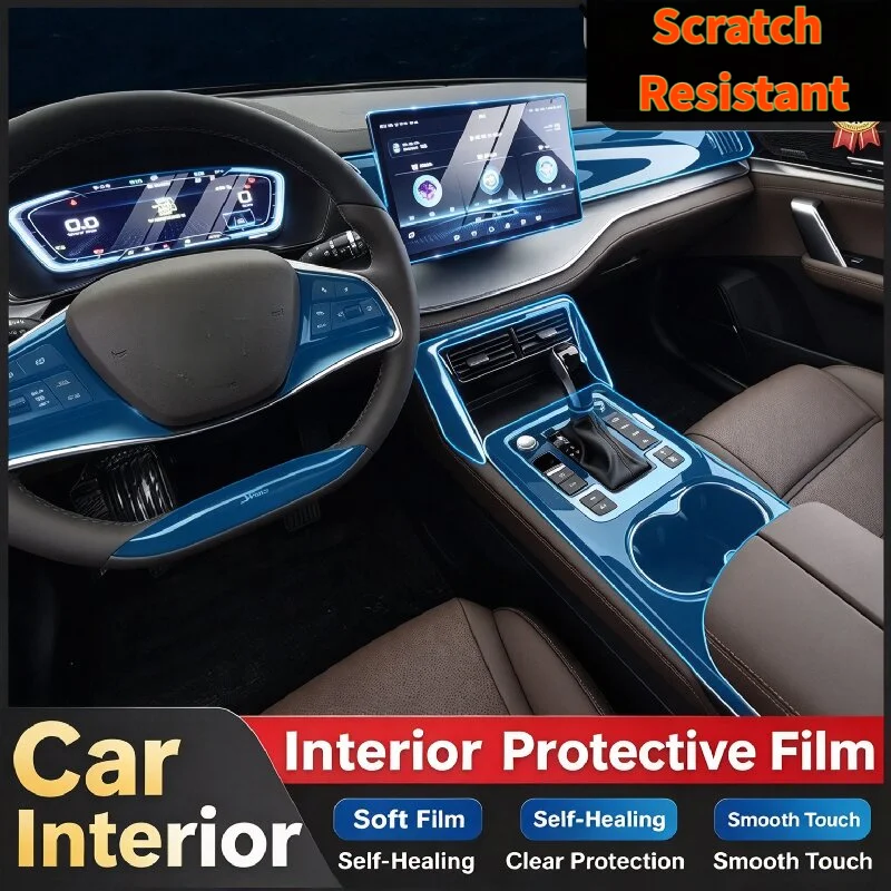 For 2021 BYD Tang DM New Energy Hybrid Fuel Version Interior TPU Protective Film Center Console Screen Film