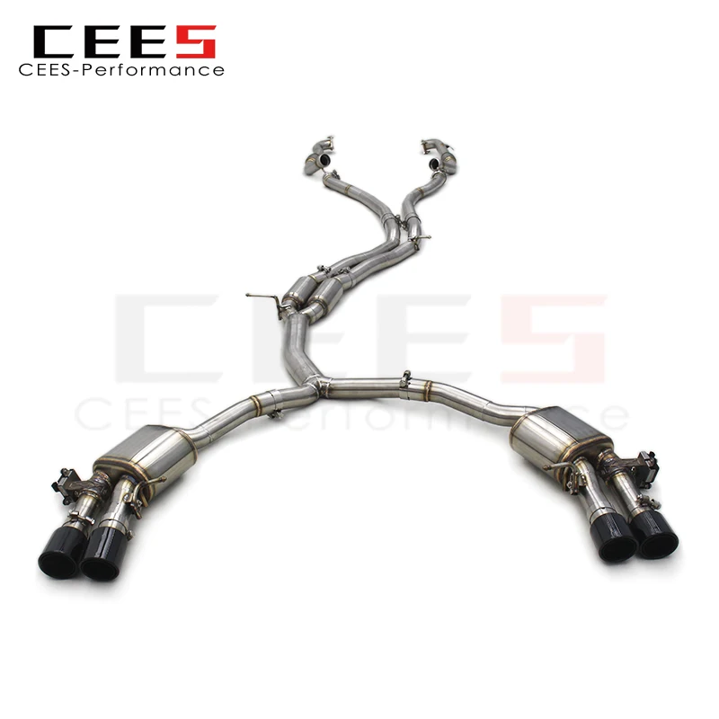 

Выхлопная система CEES Catback, выхлопная труба из нержавеющей стали Valvetronic для Audi S4/S5 B9 3,0 T 2019-2023