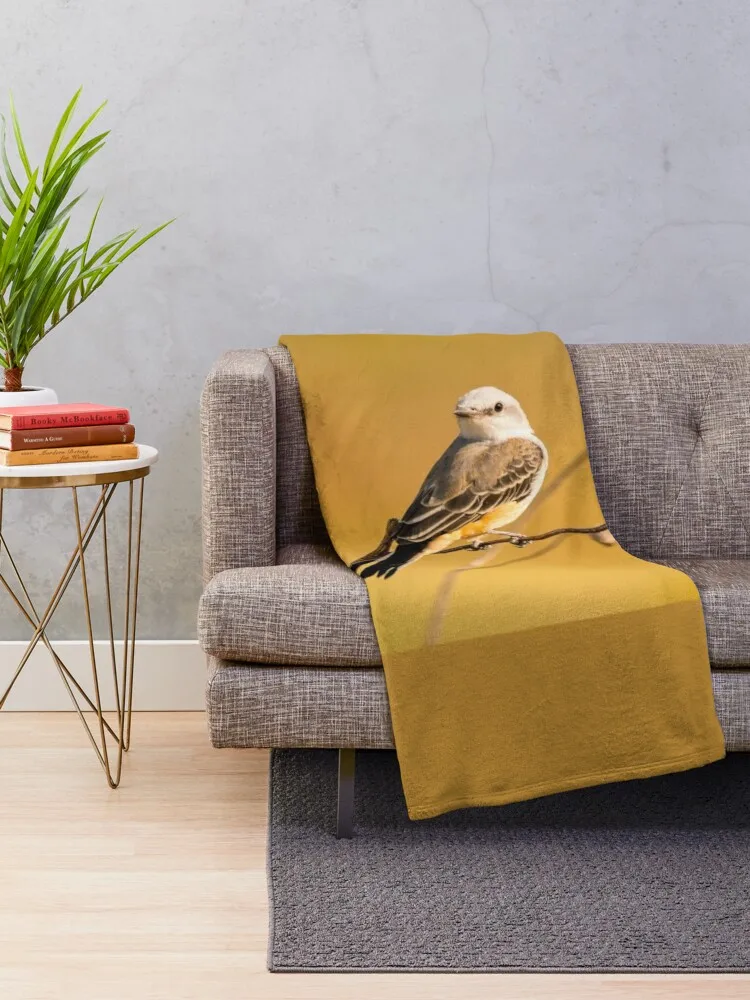 Roadside Scissor Tailed Flycatcher Throw Blanket Weighted Blankets Sofas Of Decoration Kid'S Vintage Blankets