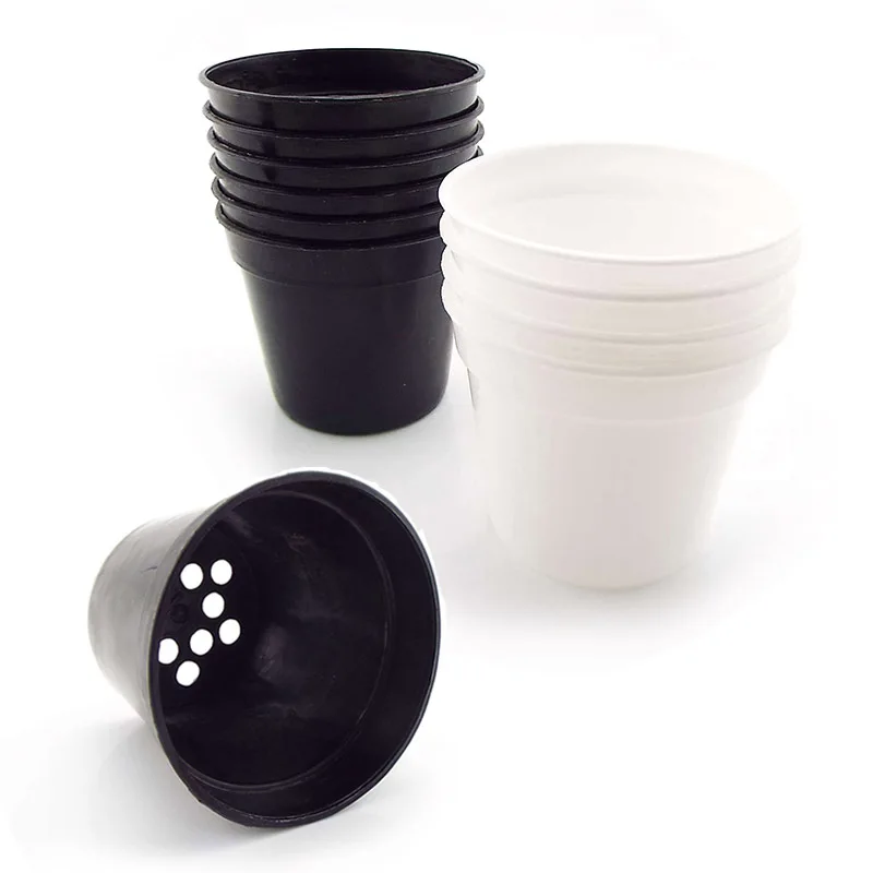 

20pcs Nursery Pots Mini Plastic Round Flower Pot Home Office Decor Green Artificial Refinement Garden Tools 2 Colors A6