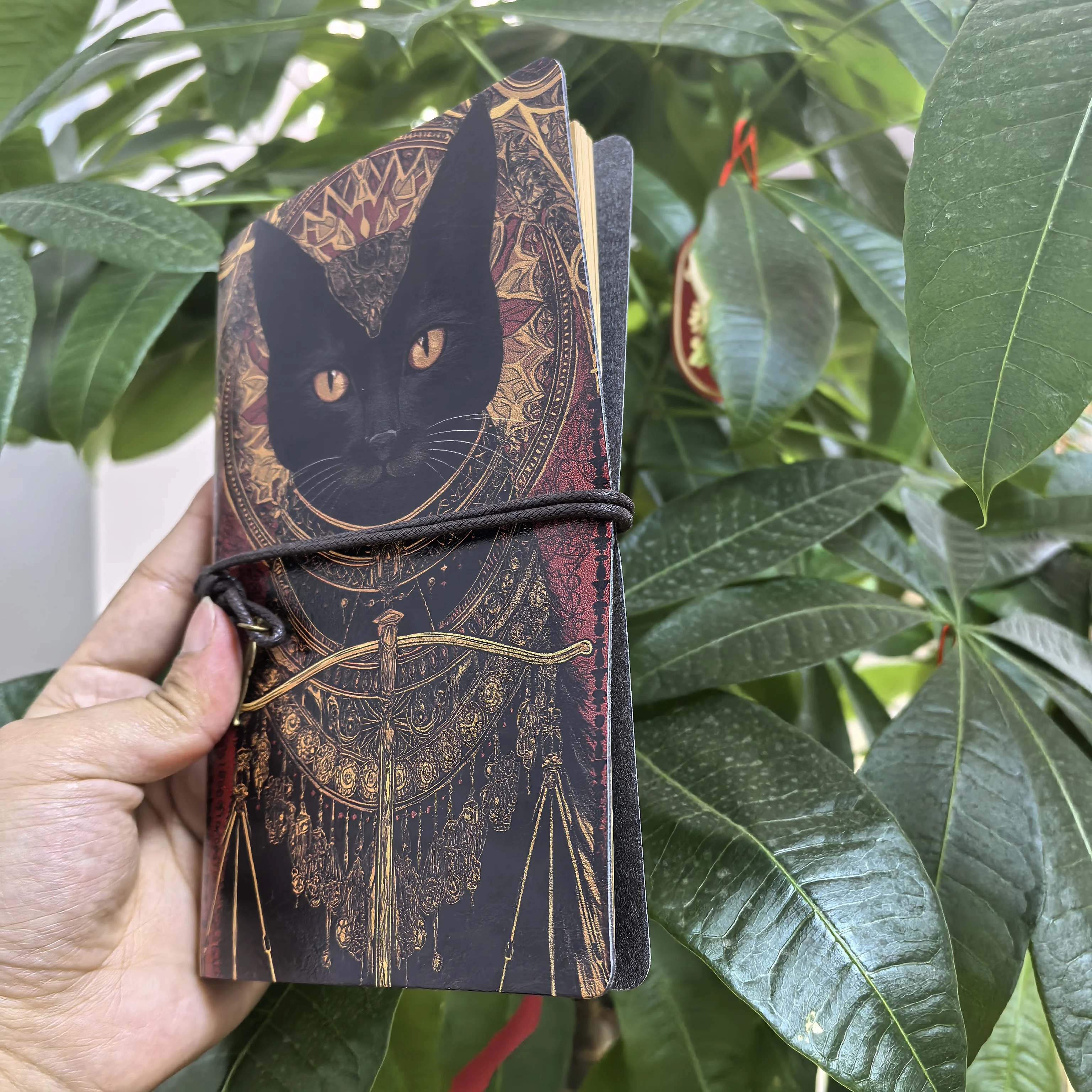 Bestseller Vintage Schwarze Katze PU A6 Notizbuch, Retro-Kunstjournal, Reisetagebuch, Perfektes Geschenk für Katzenliebhaber & Schreibwaren-Enthusiasten – Detail 4