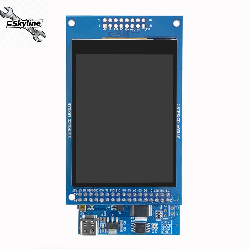 3.2-Inch TFT LCD screen SPI 3/4 line serial port 8-bit 16-bit parallel port color screen IPS with capacitive touch