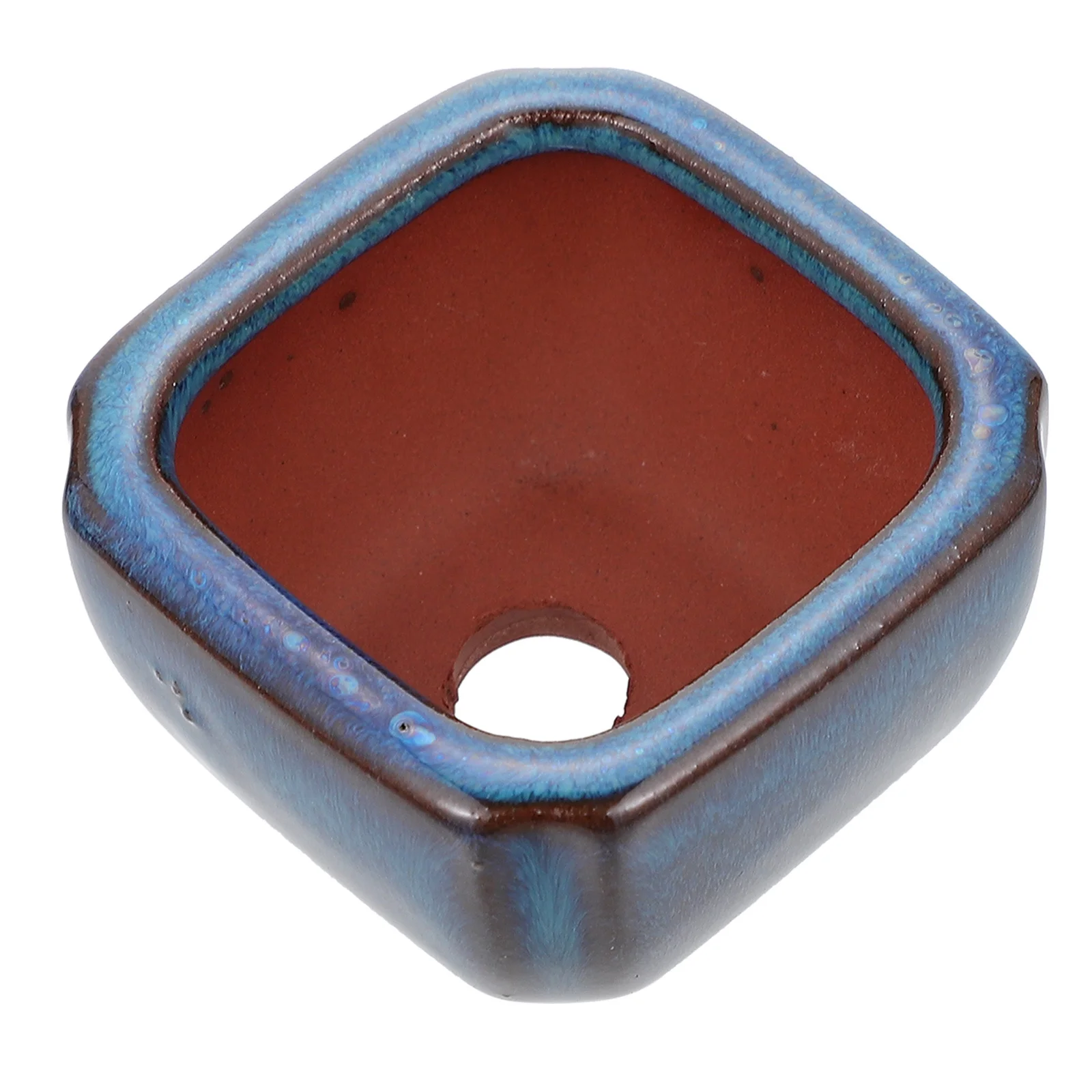 

1Pcs Purple Sand Flowerpot Mini Succulent Planter Pot Creative Desktop Ornament Indoor Small Plant Container with Drainage Hole