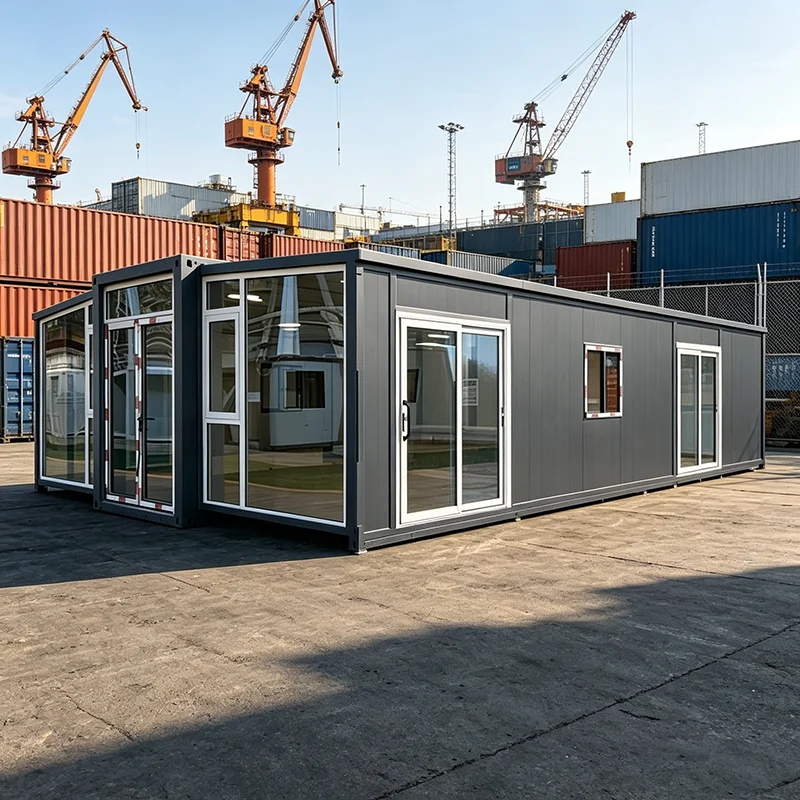 Livestock Feed Storage Foldable Expandable 20ft Container House Ranch Feed Room Insulated Portable Cabin For Animal Raising Area