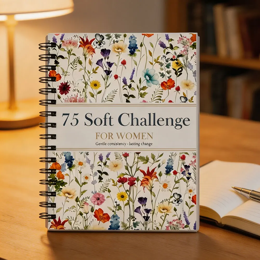 75 Soft-Challenge Journal For Women,A-Tracker To Monitoring Your Progress-Workouts Well-Ness Goals,For Resolution Goal Setting
