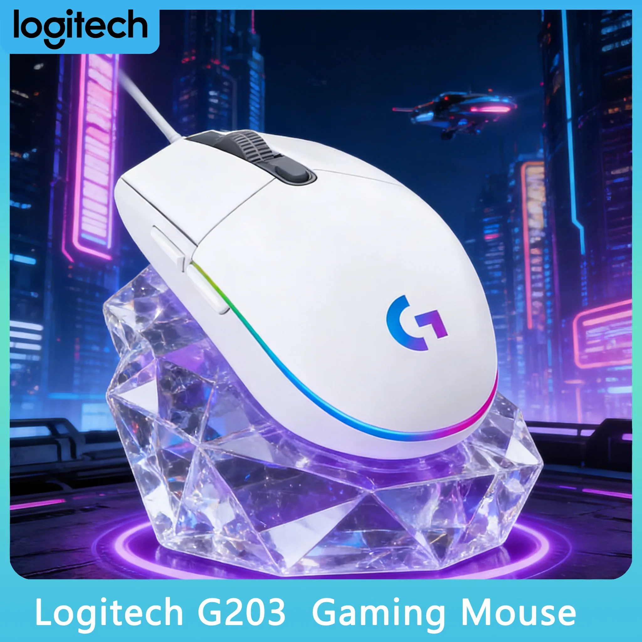

Ergonomic Design Logitech G203 No Fatigue for Long Time Gaming