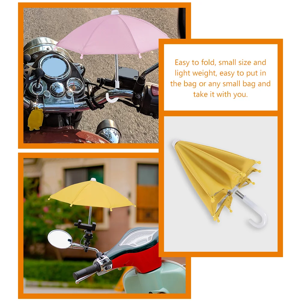 ร่มโทรศัพท์มือถือขนาดเล็ก 2 ชิ้น ป้องกันฝนและแสงแดด กันน้ำ พกพาสะดวก ใช้ได้กับโทรศัพท์มือถือทุกรุ่น เหมาะสำหรับการขี่จักรยาน กิจกรรมกลางแจ้ง ของตกแต่ง ของขวัญ