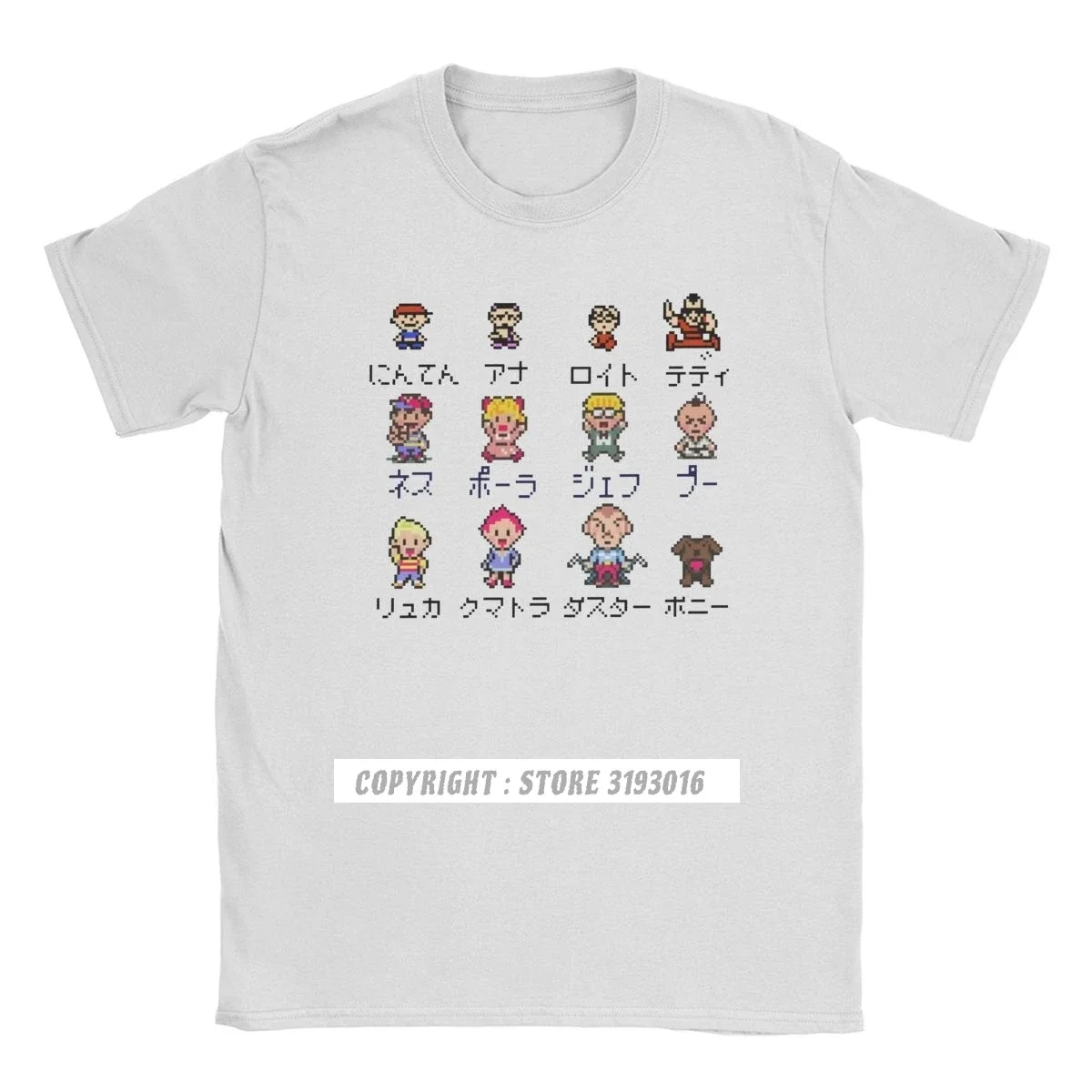 Men's T-Shirts Mother EarthBound Protagonist Cotton Tees RPG Ness Lucas Giygas Video Game Mens Extended Tshirt Overiszed