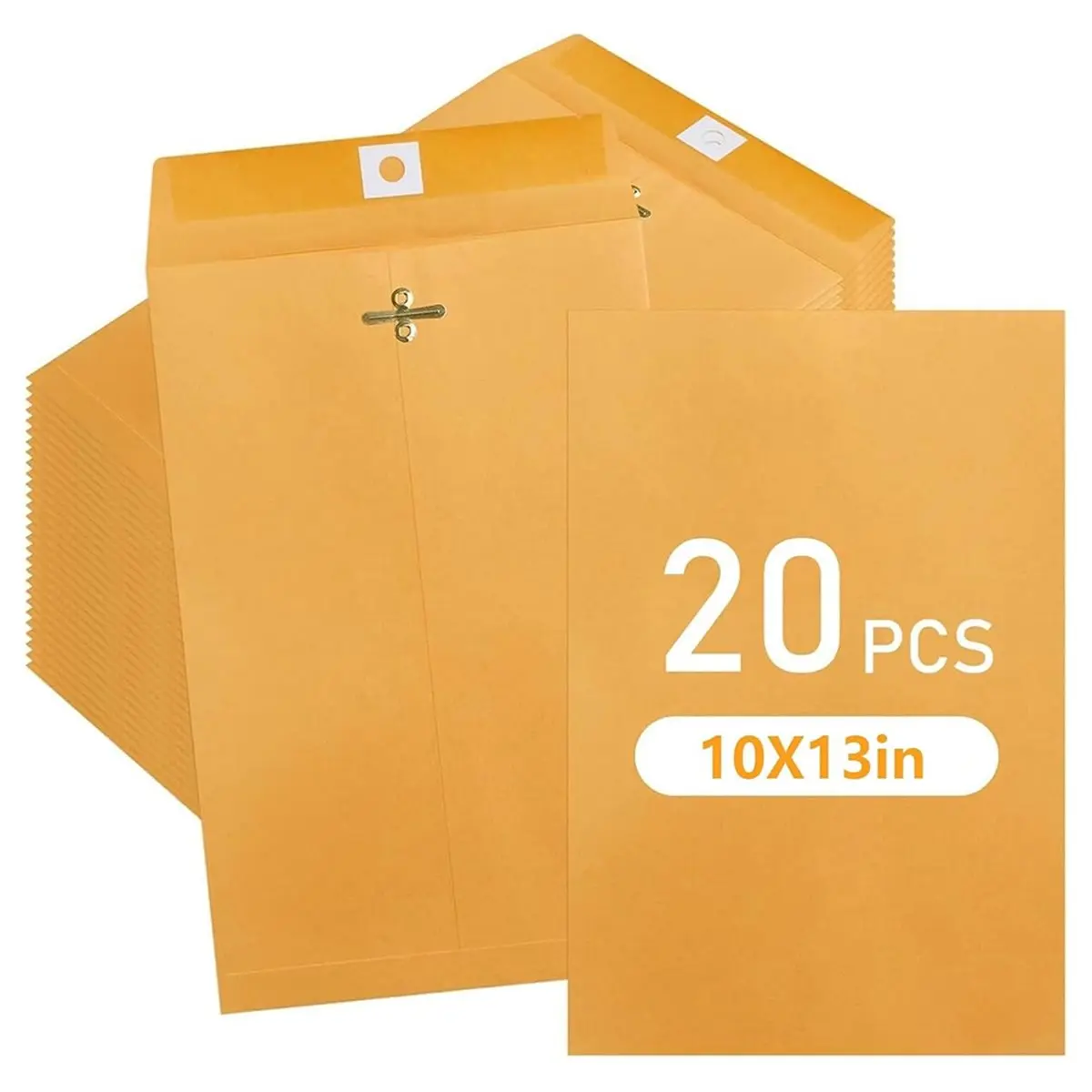 Best sales 2026 20 Pack 10x13 Inch Envelopes with Clasp Closure and Gummed Seal for , School, and Home Use