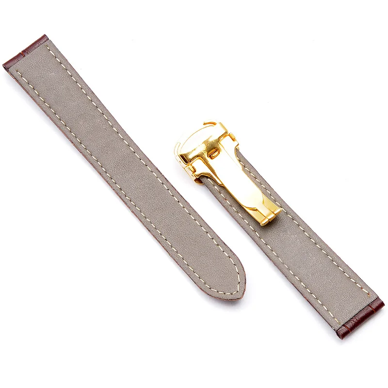 High Quality Genuine Leather Watch Strap for Cartier Solo Tank Key West London Cheetah Men Women Black Brown 18mm 20mm 22mm