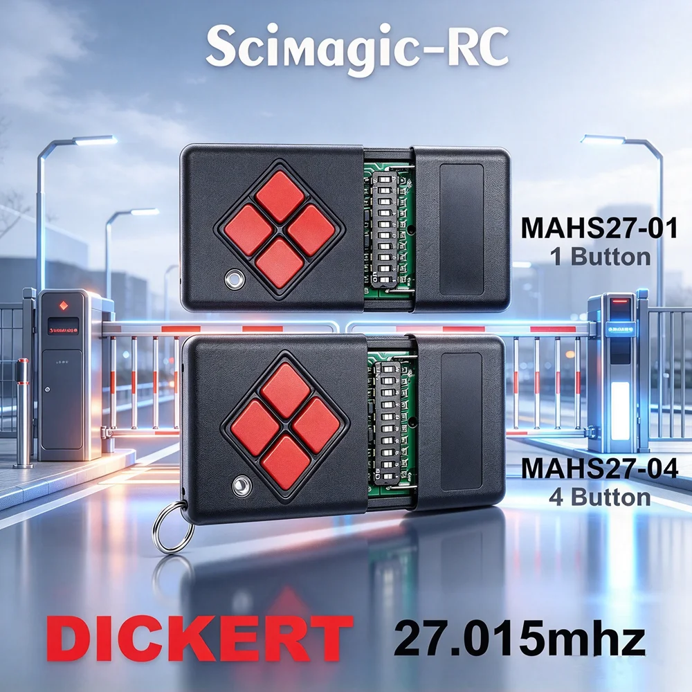 For DICKERT MAHS27-01 MAHS27-04 Handheld Transmitter 1 / 4 Channel 27.015mhz Garage Door Gate Remote Control DICKERT 27,015mhz