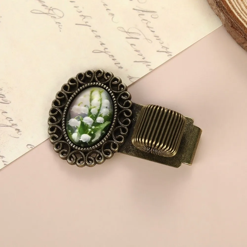 Metal Pen Loop Holder Anti-lost Fixed Stationery Spring Pen Clip Multi-functional Secure Grip Journal Elastic Pen Holder