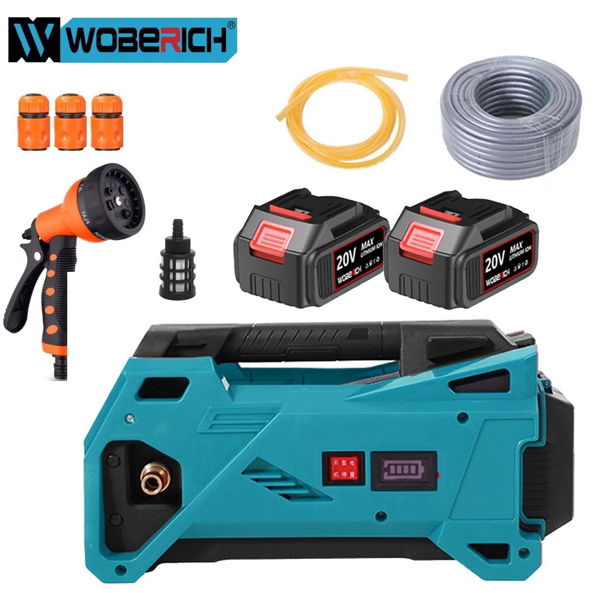 WOBERICH Беспроводная поливочная машина, электрический водяной насос