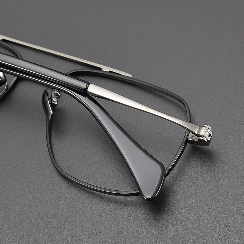 56 مللي متر تصميم الطيار المتضخم التيتانيوم النقي وصفة طبية نظارات البصريات الرجعية وصفة التقدمي الصحيح قصر النظر نظارات شمسية #5
