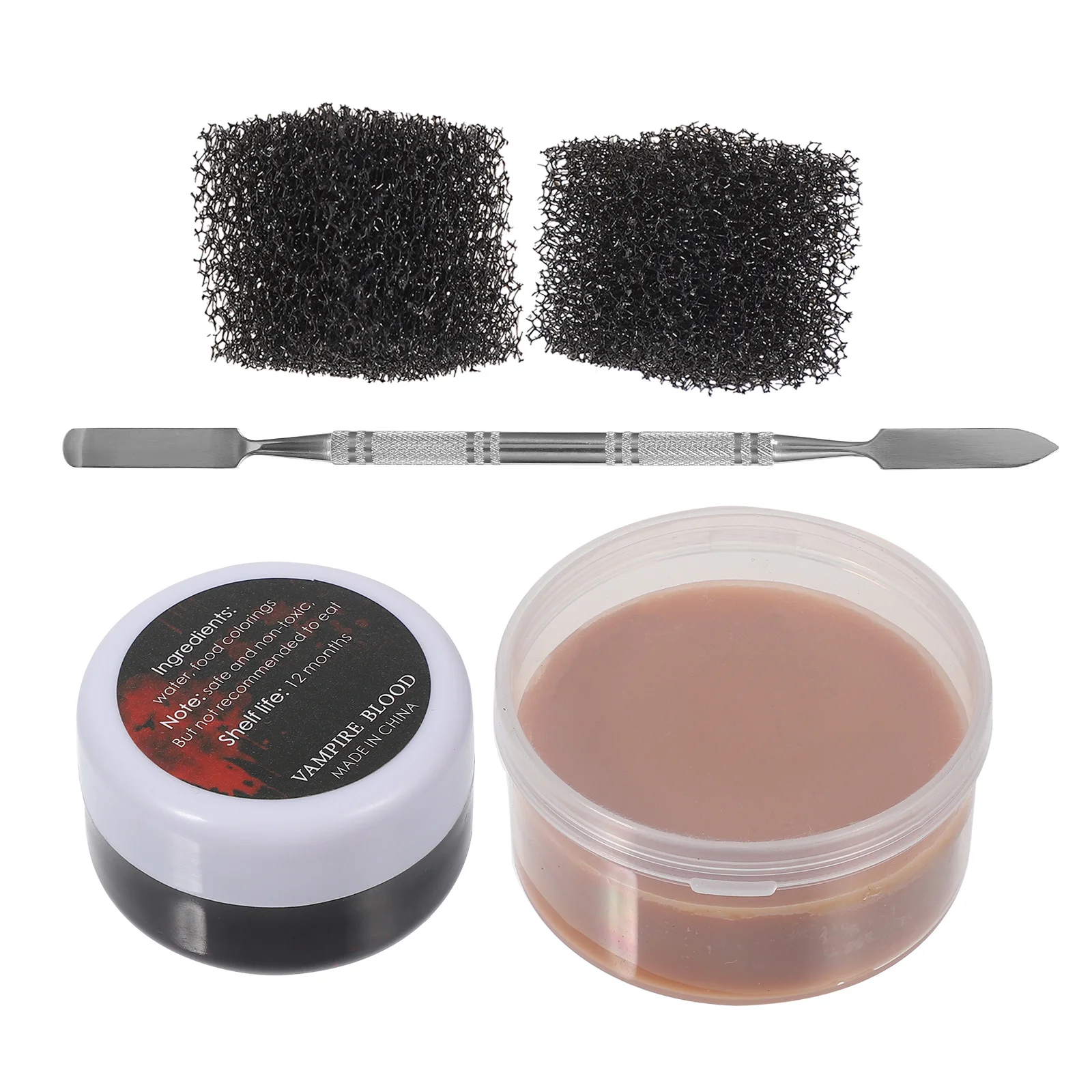 1 conjunto de kit de cera para pintura corporal facial, dia das bruxas, efeitos especiais, maquiagem para cicatrizes assombradas assustadoras, aparência de festa assustadora