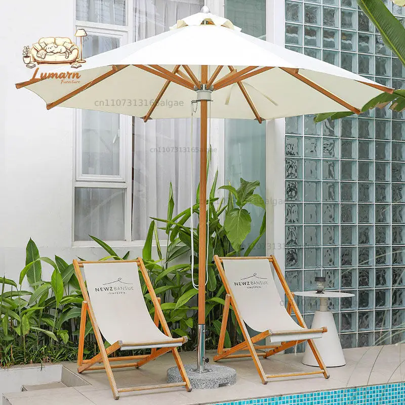Villa Outdoor Parasol Central Pillar Umbrella Courtyard Leisure Sun Umbrella Outdoor Garden Commercial Roman Umbrella Beach
