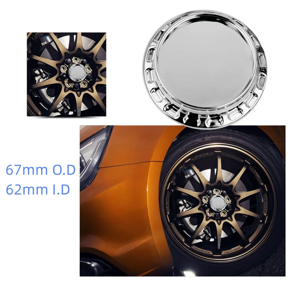 

4pcs Epoxy Resin No Logo Emblem Badge Car Wheel Center Caps 67MM 62MM Wheels Hub Cap Rim Hubcaps Cover Replace Car Accessories
