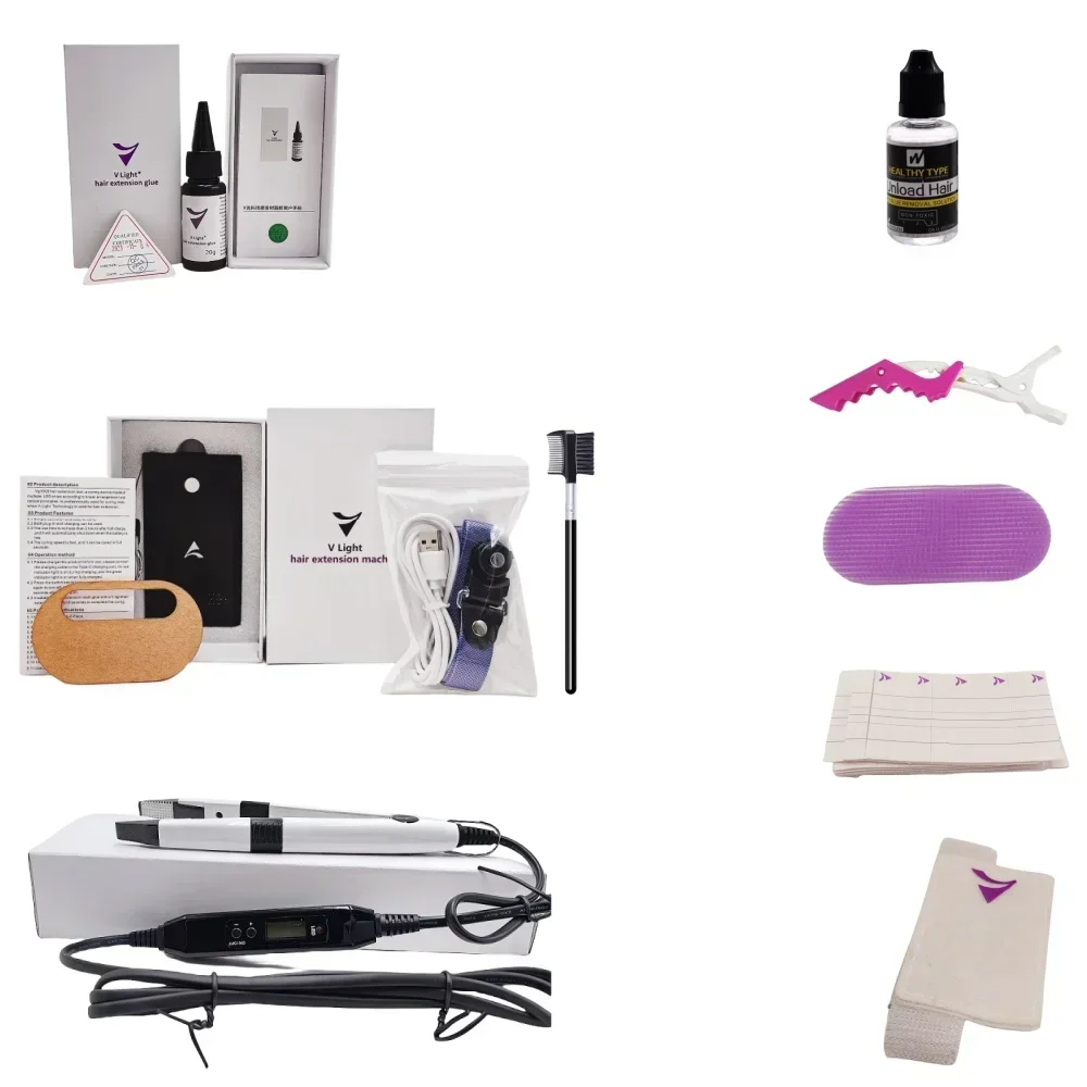 

Factory New Created v light hair extension kit machines hair extension