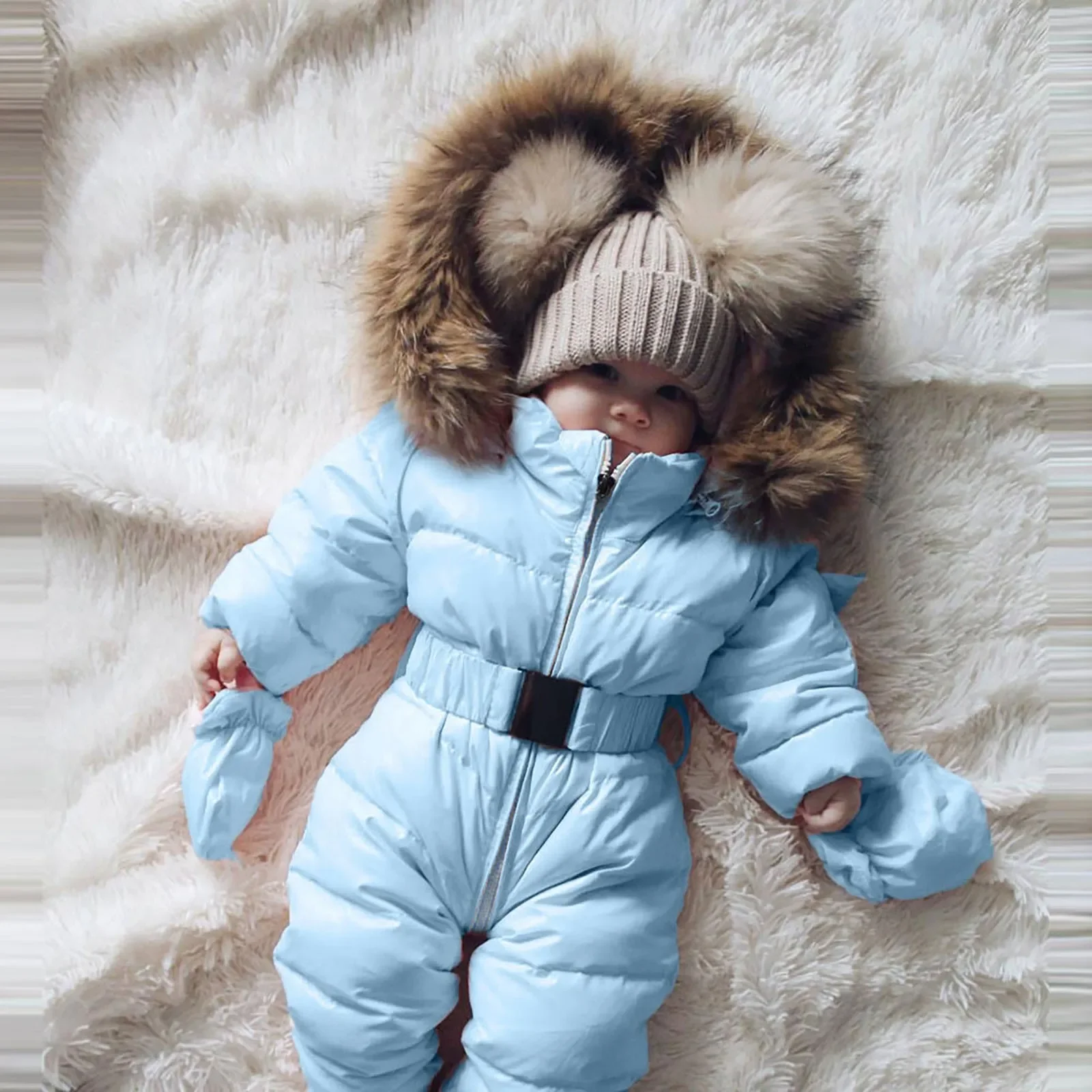 Jumpsuit Jacket Baby Coat Warm Infant Snowsuit Romper Hooded Outerwear Girls Girls Coat&jacket Kid Ski Bib Snow Pants Girl