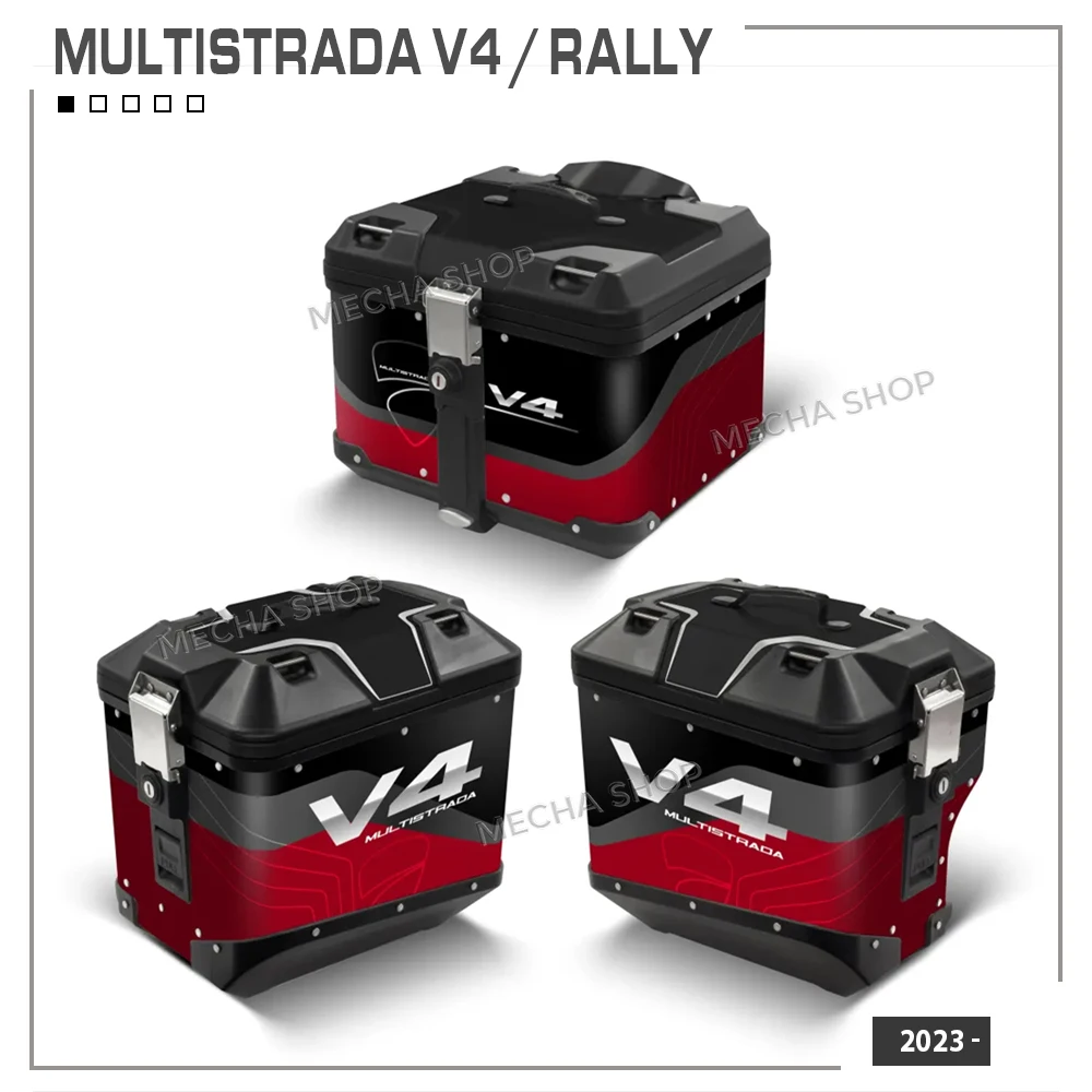 Motorcycle Trunk Decal Graphic Sticker Kit For Multistrada V4 / Rally 2021-2026